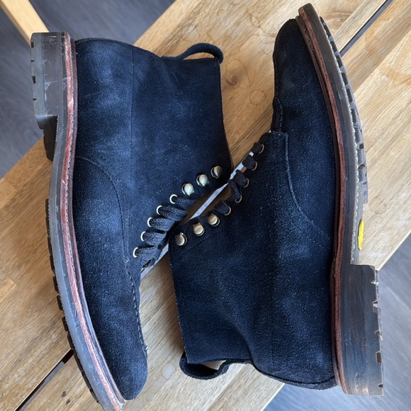 J.Crew  Kenton Navy Blue Suede Pacer Boots-sz 7.5M. Mint!! - Picture 10 of 10